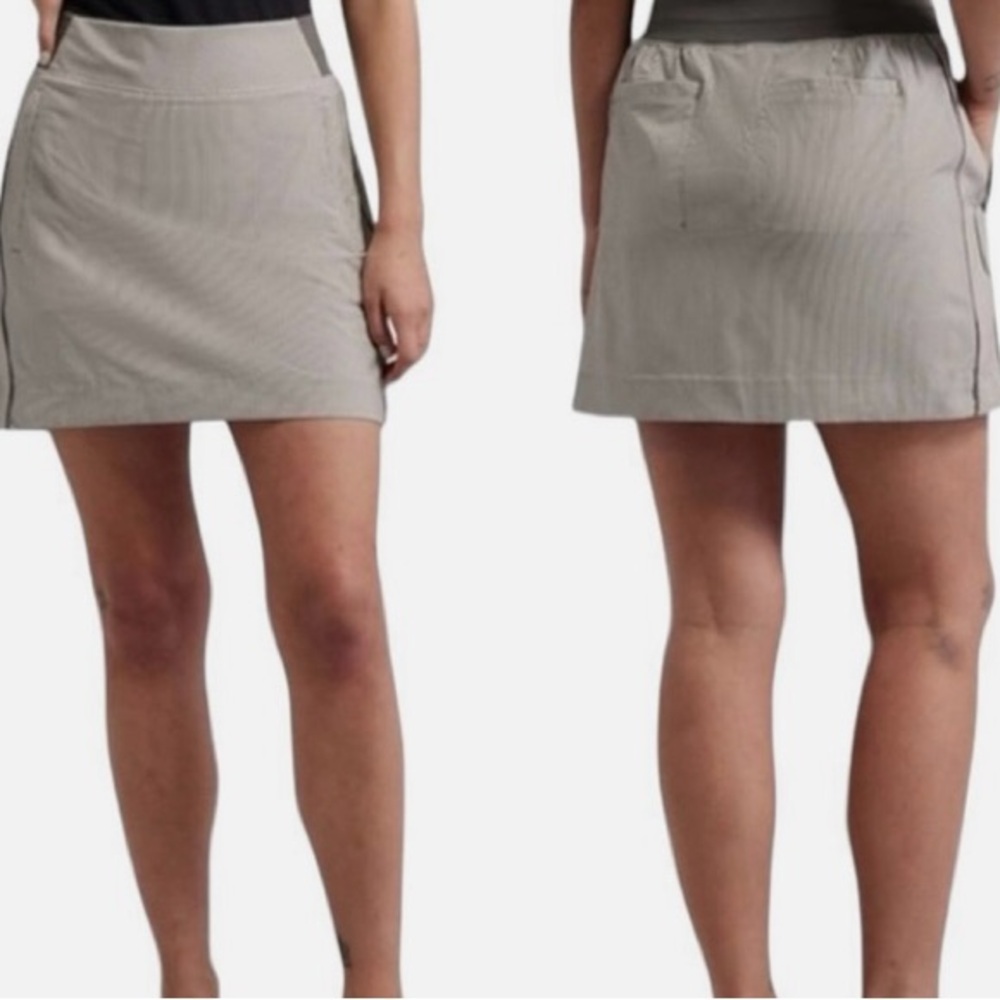 Athleta Woman’s Brooklyn Mid Rise 13.5" Grey Skort SZ 12 Large